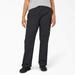 Dickies Women's Plus Flex Relaxed Straight Fit Duck Carpenter Pants - Rinsed Black Size 24W (FDW270)