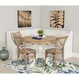Kelly Clarkson Home Anastasia 6 - Person Solid Pine Corner Breakfast Nook w/ Hidden Storage Set Wood/Upholstered in Brown | Wayfair