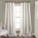 Langley Street® Timote Solid Semi-Sheer Curtain Panels Polyester/Linen/Cotton Blend in White/Brown | 84 H in | Wayfair