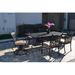 Birch Lane™ Brockport 7 Piece Outdoor Dining Set w/ Cushions Metal in Brown | Wayfair AB5F01BB8E3041C9AF3837EB311F412E