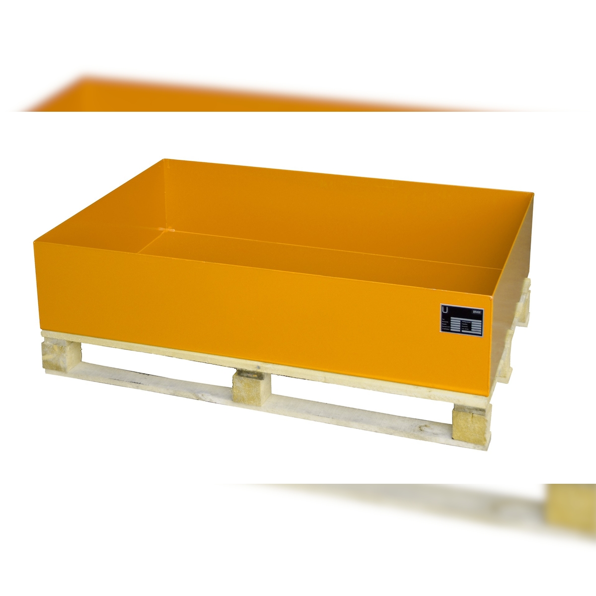 Auffangwanne 2008 lackiert RAL2000 Gelborange Umwelt Lagertechnik Image