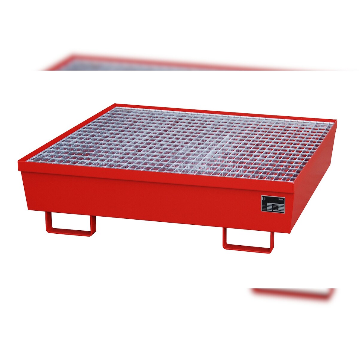 Bauer Auffangwanne AM 4 A lackiert RAL3000 Feuerrot Umwelt Lagertechnik Image