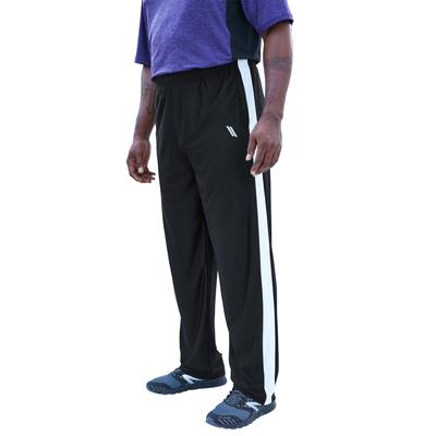 Men's Big & Tall Performance Mesh Side Panel Sweatpants by KingSize in Black (Size 5XL)