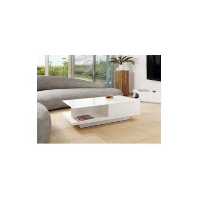 SalesFever Couchtisch rechteckig | mit Schublade | MDF-Holz | B 120 x T 60 x H 36 cm | weiß