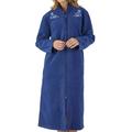 Slenderella Elegant Zip Opening Embroidered Boucle Fleece Housecoat (20/22, Navy)