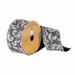 The Holiday Aisle® Divet Filigree Ribbon Fabric in Black/Gray | 360 H x 2.5 W x 0.2 D in | Wayfair 0836997F80094D9593CBA231A8E53F75