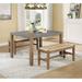 Loon Peak® Aston Rustic Industrial Solid Wood Dining Set w/ 48"W Dining Table & Four 15"W Stools Wood in Brown | 30 H in | Wayfair
