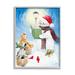 The Holiday Aisle® Christmas Snowman Reading Winter Holiday Animals by Lanie Loreth - Painting Print Wood in Brown | 14 H x 11 W x 1.5 D in | Wayfair