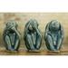 Bungalow Rose Apopka Ceramic 3 Piece Figurine Set Wood in Blue/Brown/Gray | 3.7 H x 2.4 W x 3.1 D in | Wayfair 480056912CD74DBF8816BFC2A2280449