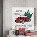 The Holiday Aisle® Farm Fresh Christmas - Wrapped Canvas Textual Art Print Canvas, Solid Wood in Green/Red | 16 H x 16 W x 1 D in | Wayfair