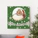The Holiday Aisle® Santa Green - Wrapped Canvas Graphic Art Print Canvas, Solid Wood in Green/White | 16 H x 16 W x 1 D in | Wayfair