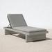 AllModern Davie 78.75" Long Reclining Single Chaise w/ Cushions Wood/Solid Wood in Gray | 14.25 H x 31.5 W x 78.75 D in | Outdoor Furniture | Wayfair