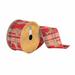 The Holiday Aisle® Plaid & Glitter Reindeer Ribbon Fabric in Red/Yellow | 360 H x 2.5 W x 0.2 D in | Wayfair 2CEF0EC011E94BEFB5F93280CB36E60E