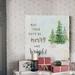 The Holiday Aisle® Christmas Meadow II - Wrapped Canvas Textual Art Print Canvas, Solid Wood in Blue/Green | 16 H x 16 W x 1 D in | Wayfair