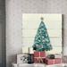 The Holiday Aisle® Christmas Shell Tree - Wrapped Canvas Print Canvas, Solid Wood in Blue/Green | 24 H x 24 W x 1 D in | Wayfair