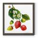 August Grove® Strawberry Study I - Picture Frame Painting Print Canvas/Metal in Green/Red/White | 32 H x 32 W x 1.5 D in | Wayfair