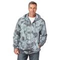 Men's Big & Tall Fleece Zip-Front Hoodie by KingSize in Steel Marble (Size XL) Fleece Jacket