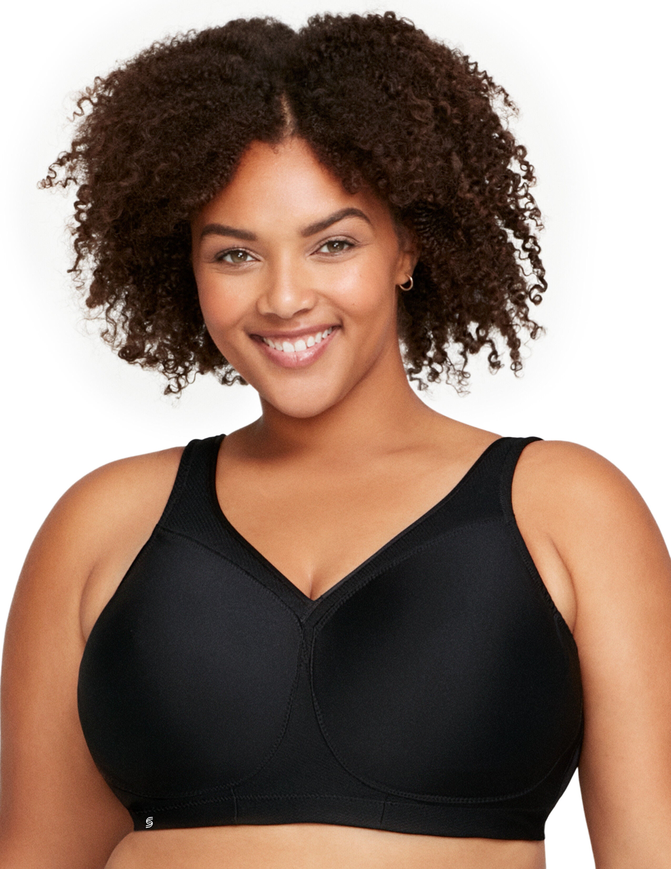 Plus Size Women's Glamorise MagicLift Seamless Sports Wirefree Bra 1006 (Women's & Women's Plus) by Glamorise in Black (Size 40 B)