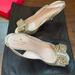 Kate Spade Shoes | Kate Spade Gold Glitter Bow High Heels | Color: Gold | Size: 10