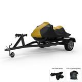 Weatherproof Jet Ski Cover For SEA DOO Wake 155 not wake pro 2011-2012 - YELLOW / Black Color - All Weather - Trailerable - Protects from Rain Sun And More! Includes Trailer Straps And Storage Bag