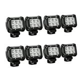 Nilight LED Light Bar 8PCS 18W 1260lm Spot led pods Driving Fog Light Off Road Lights Bar Jeep Lamp 2 years Warranty