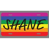 Shane Name Pride Flag Style License Plate Tag Vanity Novelty Metal | UV Printed Metal | 6-Inches By 12-Inches | Car Truck RV Trailer Wall Shop Man Cave | NP2471