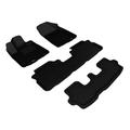 3D MAXpider KAGU Floor Mat (BLACK) compatible with TOYOTA HIGHLANDER HYBRID 2008-2013 - Full Set