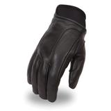 First Manufacturing FI158GEL-3X-BLK Shadow Motorcycle Leather Gloves for Men Black - 3X
