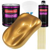 Restoration Shop Autumn Gold Metallic Acrylic Urethane Auto Paint Complete Gallon Paint Kit Single Stage High Gloss