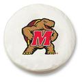 NCAA Tire Cover by Holland Bar Stool - Maryland Terrapins White - 29 L x 8 W