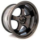 For 18x9.5 inch (1 Single Wheel Only) JNC Wheels - 18 JNC017 Full Black Chrome Rim - 5x100/5x114.3 JNC Wheels-576362741785