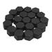 Unique Bargains 20pcs 19mm Rubber Car Wheel Tire Tyre Nut Screw Cover Caps Hub Protector Black