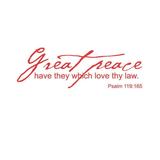 Great Peace Have They.. Vinyl Quote - Small - Red