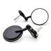 Krator Black Bar End Mirrors Round 3 Convex Mirror 7/8 Compatible with Honda CX FT GB 360 500 650