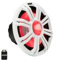 Kicker KMF124 12 Marine Subwoofer with LED White Grill 4 Ohm for Free Air Applications