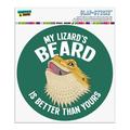 My Lizard s Beard is Better than Yours Bearded Dragon Automotive Car Window Locker Circle Bumper Sticker