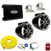 Wet Sounds ICON8B-SC Black 8 Tower Speakers With Arc Audio KS-300.2 Amplifier with Wiring Kit