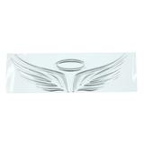 Universal Silver Tone Angel Wings Pattern Auto Car Sticker 3D Reflective Decal