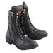 Milwaukee Leather MBL9301 Women s Black Lace-Up Motorcycle Biker Riding Boots with Side Zipper Entry 11