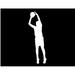 ND100W Basketball Player Shooting Jumpshot Decal Sticker | 5.5-Inches By 1.9-Inches | Car Truck Van SUV Laptop Macbook Decal | White Vinyl