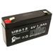 Replacement UpStart UB613 Battery for LEOCH DJW6-1.2 FEDERAL SIGNAL INFORMER DATEX-OHMEDA AS3 QUANTUM BANTAM OHMEDA 3700 Universal Sealed Lead Acid Battery (6V 1.3Ah F1 Terminal AGM SLA)