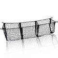 Zone Tech Three Pocket Mesh Storage Net - Black Mesh Three Pocket Trunk Cargo Organizer