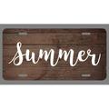 Summer Name Wood Style License Plate Tag Vanity Novelty Metal | UV Printed Metal | 6-Inches By 12-Inches | Car Truck RV Trailer Wall Shop Man Cave | NP314