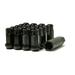 MUTEKI SR48 Series Black 12mm x 1.5 Thread Size Open End Lug Nut with Key (Set 20)