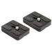 SET OF 2 Replacement Quick Release Plates for the MeFoto A1350Q1H / A0350Q0H Roadtrip / Backpacker Travel Tripod Kits (Hot Pink))