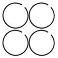 Ryobi Toro Trimmer/Blower (4 Pack) Replacement Steel Piston Ring # 690161002-4PK