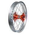 Impact Complete Wheel - Rear 18 x 2.15 Silver Rim/Silver Spoke/Orange Hub for KTM 525 XC-F 2006-2007