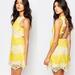 Anthropologie Dresses | Foxiedox Mona Yellow Contrast Lace Dress L | Color: Cream/Yellow | Size: L