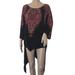 Free People Tops | Free People Oversized Asymmetrical Tunic Top Xs | Color: Black/Red | Size: Xs