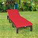 Costway Rattan Reclining Chaise Lounge w/ Cushion Metal/Wicker/Rattan | 32 H x 26 W x 77.5 D in | Outdoor Furniture | Wayfair 2*HW63758RE